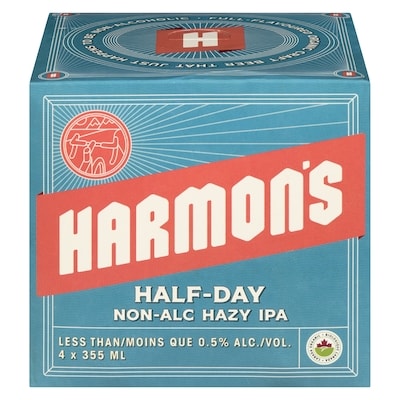 Harmon's Non-Alc Hazy Ipa Half Day 4x355.0 ml, $0.91/100ml