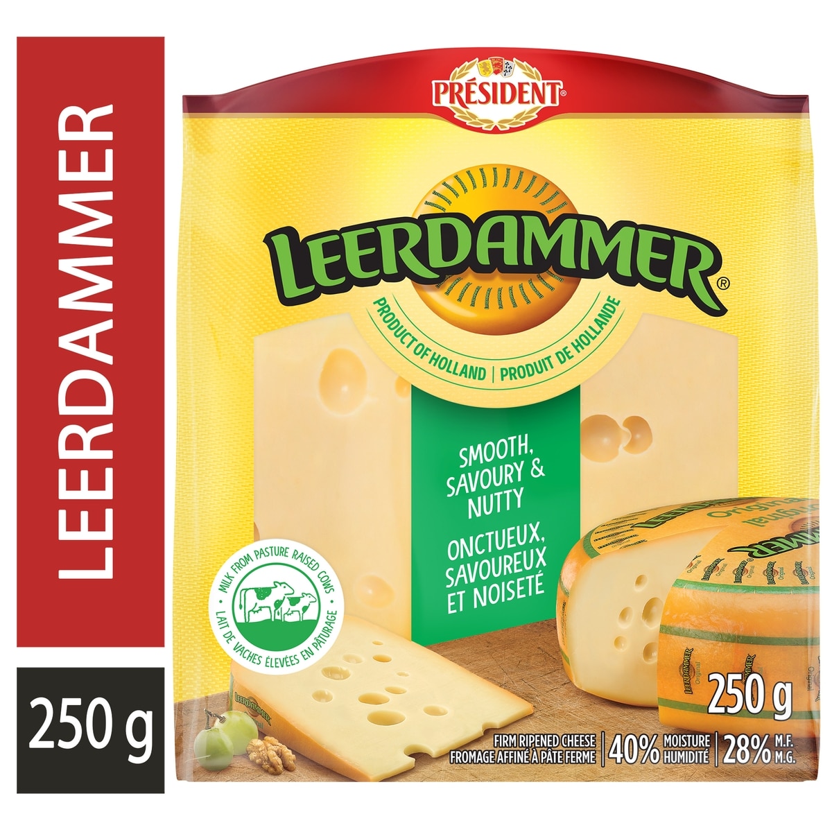 President President Leerdammer Cheese Wedge 250 g, $4.00/100g