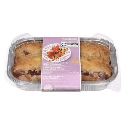null Gâteau crumble aux fraises 400 g, 1,50 $/100g