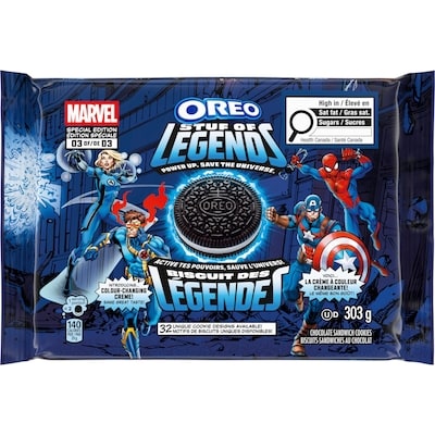Christie Biscuits OREO MARVEL biscuit des légendes en série limitée 303 g, 1,49 $/100g