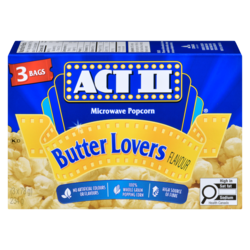 Act II Microwave Popcorn Butter Lovers Flavour 234 g, $1.28/100g