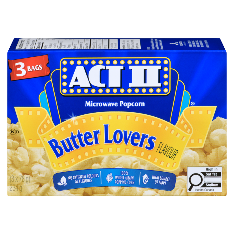 Microwave Popcorn Butter Lovers Flavour