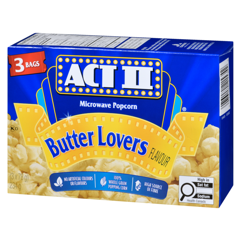 Microwave Popcorn Butter Lovers Flavour
