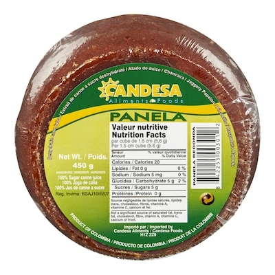 Candesa Panela 450 g, 0,73 $/100g
