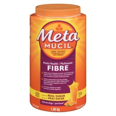 Metamucil Fibre, Orange 1.36 kg, $2.50/100g
