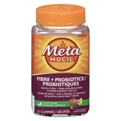 Metamucil Fibres et probiotiques saveur fruitée 50 ea, 0,74 $/1ch