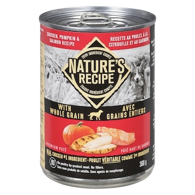 Nature's Recipe Premium Paté Chicken, Pumpkin & Salmon Recipe 368 g, $1.03/100g