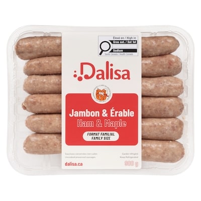 Dalisa Uncooked Preserved Sausages Ham & Maple Family Size 900 g, $1.67/100g