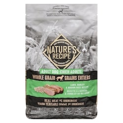 Nature’s Recipe Nourriture pour chiens naturelle chien adulte recette à l'agneau, à l'orge et au riz brun 1.8 kg, 0,78 $/100g