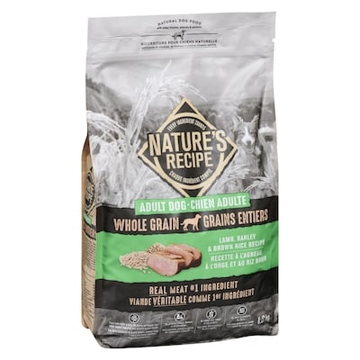 Nourriture pour chiens naturelle chien adulte recette à l'agneau, à l'orge et au riz brun