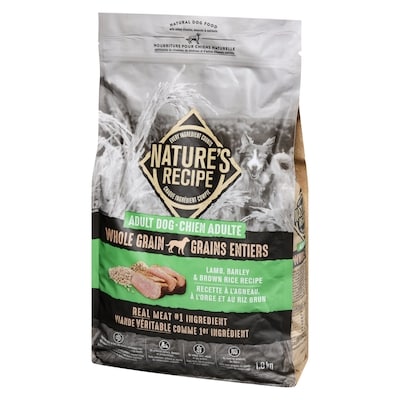 Nourriture pour chiens naturelle chien adulte recette à l'agneau, à l'orge et au riz brun