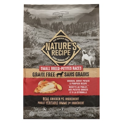 Nature's Recipe Adult Dog Food Small Breed Chicken, Sweet Potato & Pumpkin Recipe 5.4 kg, $0.74/100g