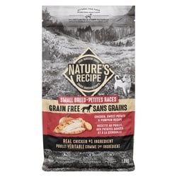 Nature’s Recipe Nourriture pour chiens naturelle petites races recette au poulet, aux patates douces et à la citrouille 1.8 kg, 1,00 $/100g