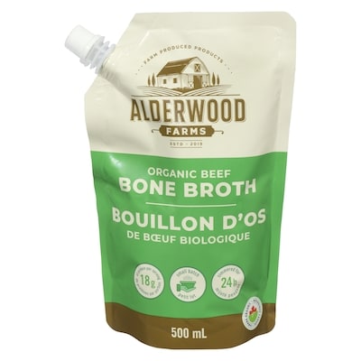 Alderwood Farms Organic Beef Bone Broth 500 ml, $4.00/100ml