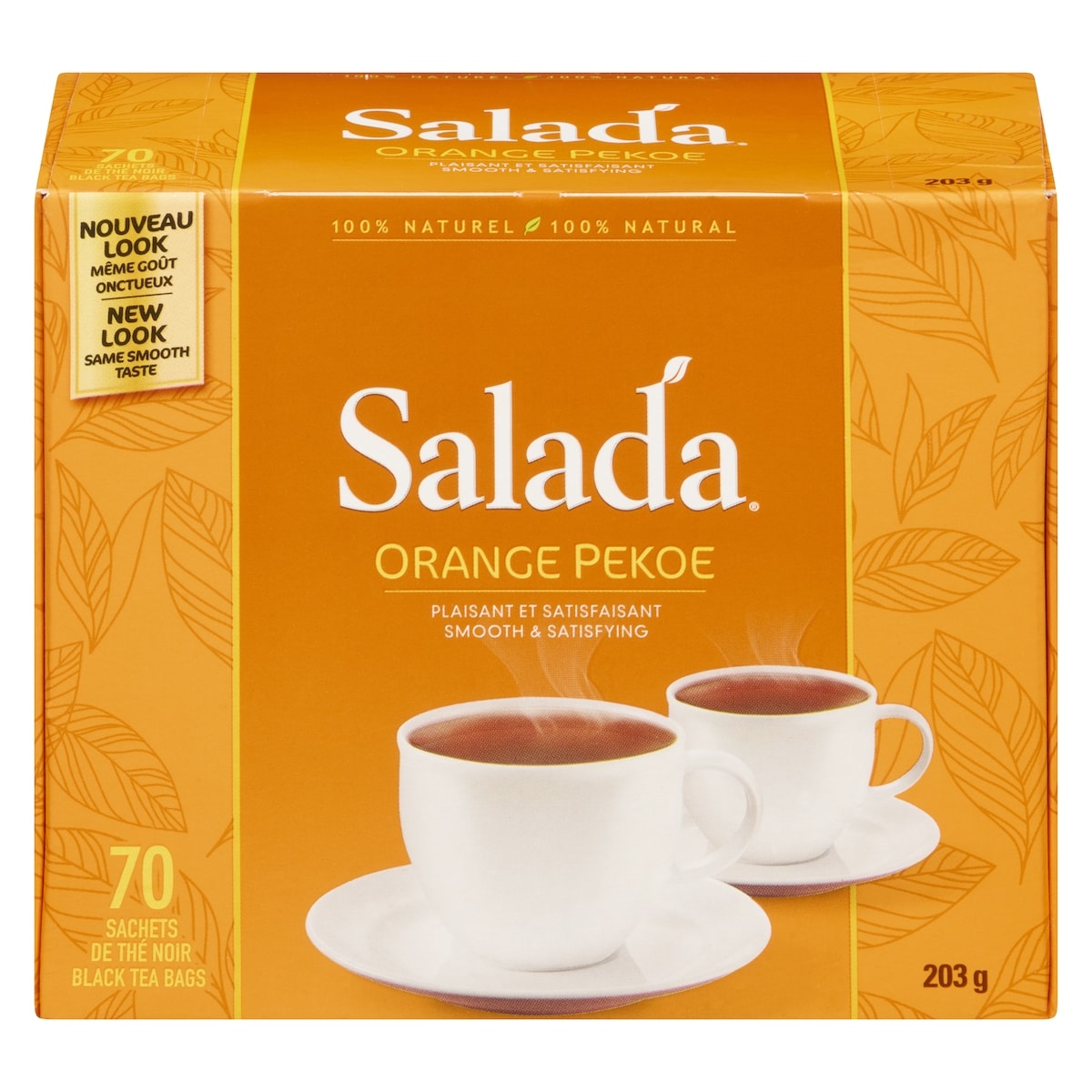 Salada Sachets de thé noir orange pekoe 70 ea, 0,09 $/1ch