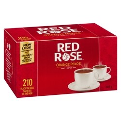 Red Rose Black Tea Bags Orange Pekoe - 210 ea | Zehrs