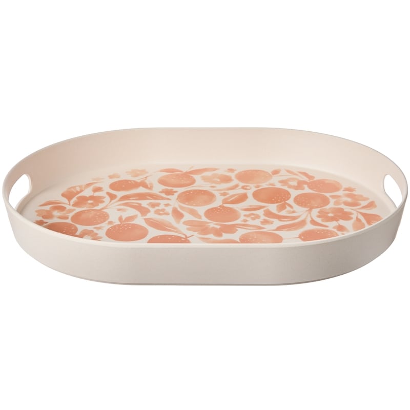 Oval Serving Tray - Peach