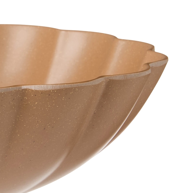 Scalloped Large Bowl - Mocha