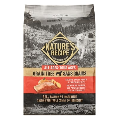 Nature's Recipe Natural Dog Food All Ages Salmon, Sweet Potato & Pumpkin Recipe 5.4 kg, $0.76/100g