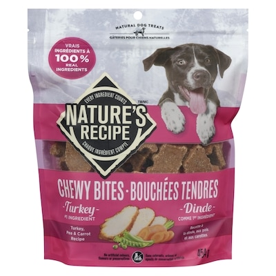 Nature's Recipe Natural Dog Treats Turkey, Pea & Carrot Recipe 454 g, $3.41/100g