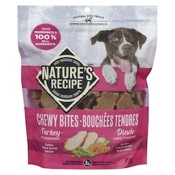 Nature’s Recipe Gâteries pour chiens naturelles recette à la dinde, aux pois et aux carottes 454 g, 3,63 $/100g
