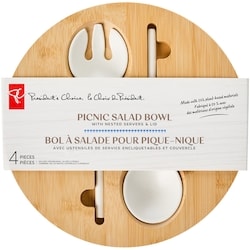 le Choix du Président Ensemble 4 pièces avec bol à salade pour pique-nique – carreaux bleus 1 ea, 29,00 $/1ch