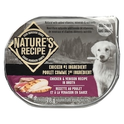 Nature's Recipe Dog Food Chicken & Venison Recipe In Broth 78 g, $2.55/100g