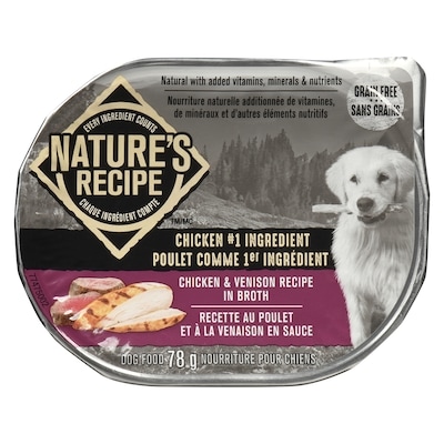 Nature's Recipe Dog Food Chicken & Venison Recipe In Broth 78 g, $2.29/100g