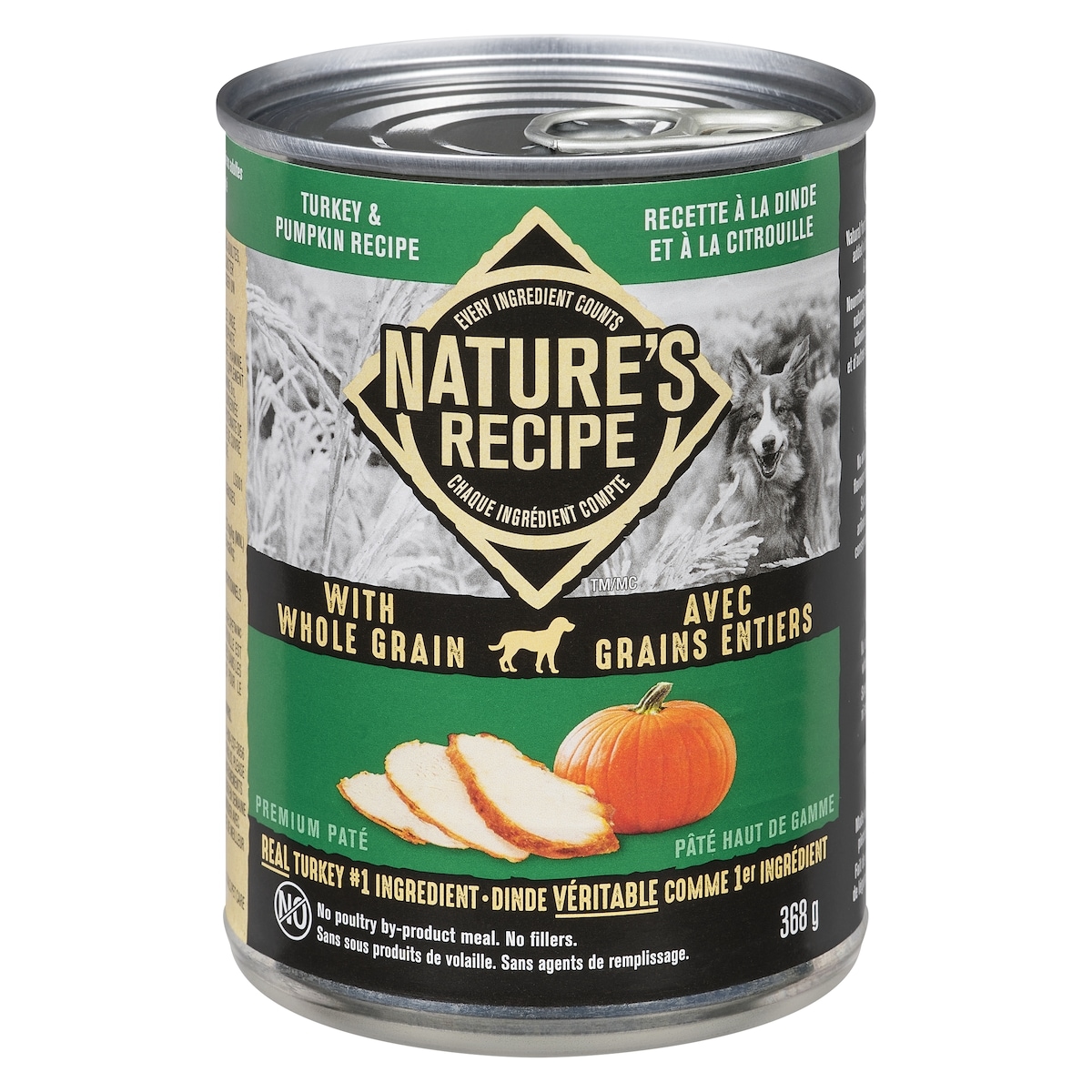 Nature's Recipe Premium Paté Turkey & Pumpkin Recipe 368 g, $1.08/100g