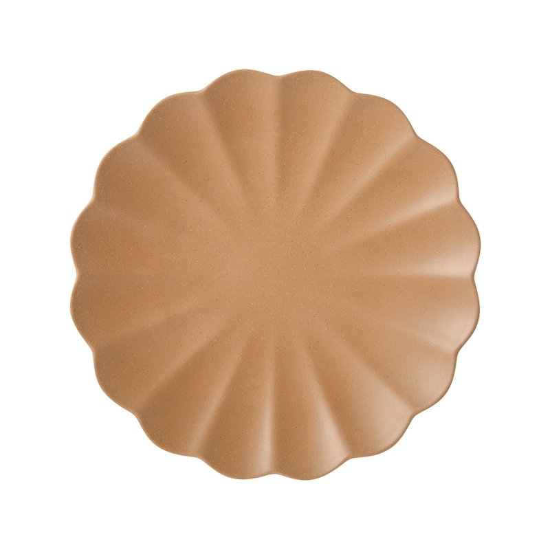 Scalloped Dinner Plate - Mocha