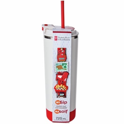 President's Choice My Sip Stainless Steel Insulated Bottle - Canada Charms 1 ea, $20.00/1ea