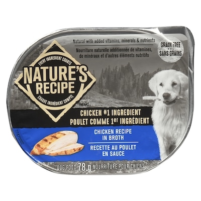 Nature’s Recipe Nourriture pour chiens recette au poulet en sauce 78 g, 2,81 $/100g