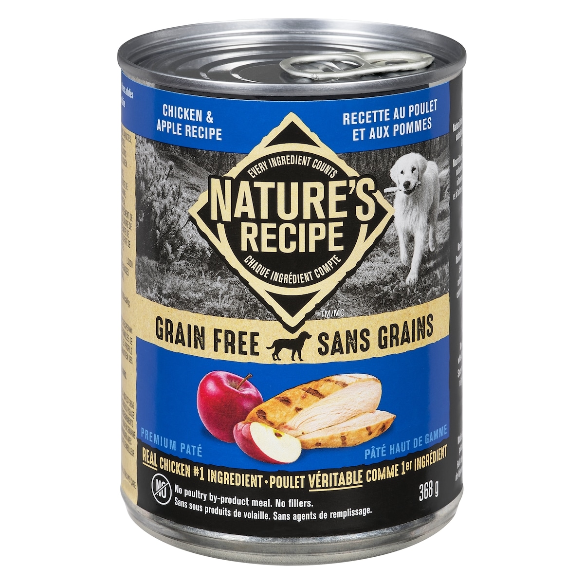 Nature's Recipe Premium Paté Chicken & Apple Recipe 368 g, $1.08/100g