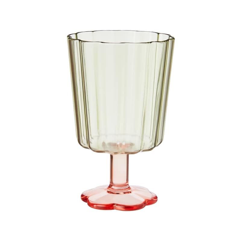 Tinted Flower Goblet - Green
