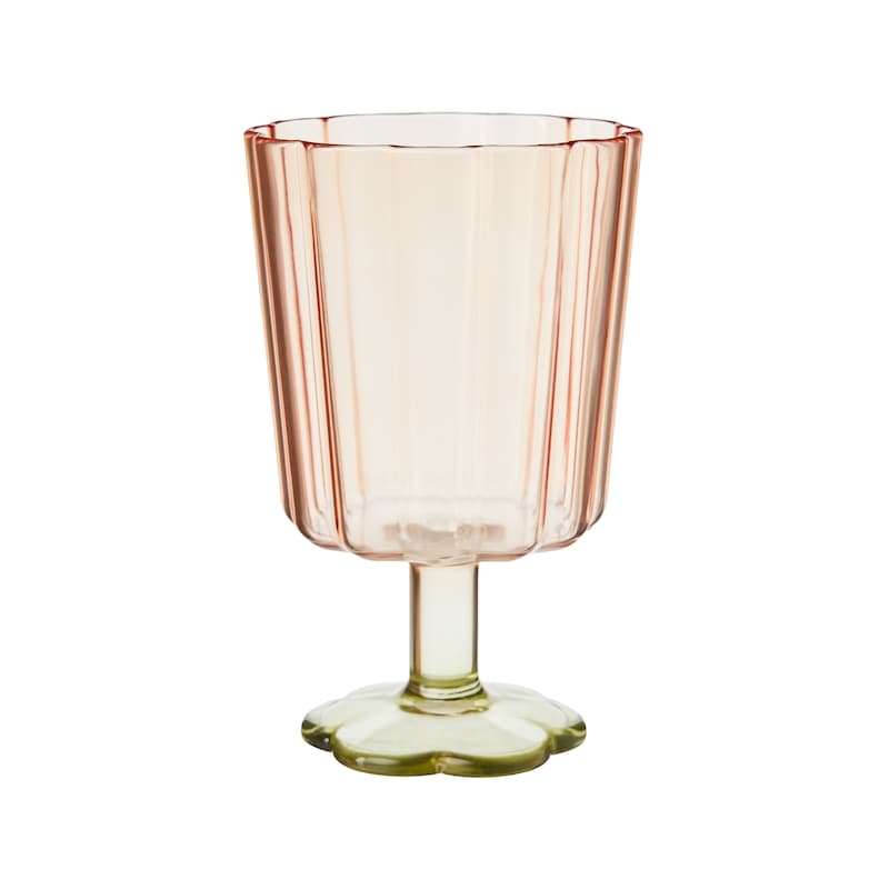 Tinted Flower Goblet - Coral