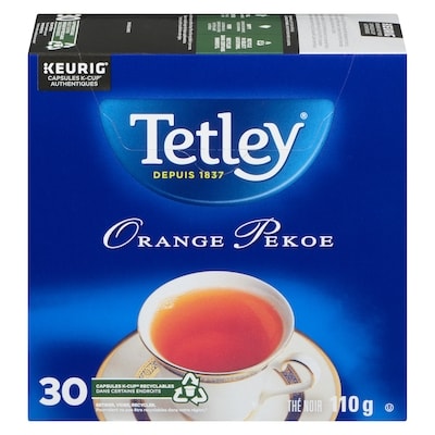 Tetley Thé noir orange pekoe K-Cup 30 pièces 30 ea, 0,77 $/1ch