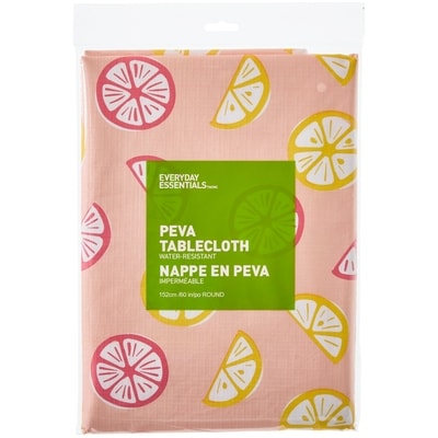 Everyday Essentials Round Water Resistant Tablecloth 60 in - Citrus 1 ea, $7.00/1ea