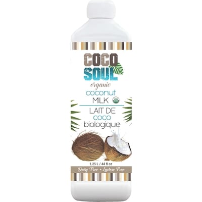 COCOSOUL Lait de coco, biologique 1.25 l, 1,24 $/100ml