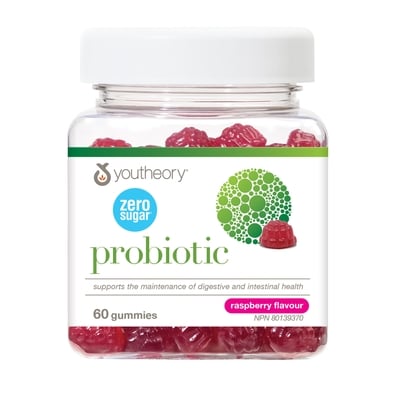Youtheory Probiotic Raspberry Flavour 60 ea, $0.47/1ea