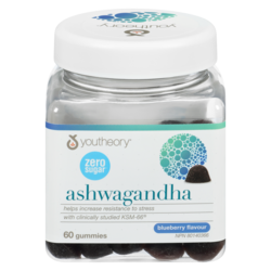 Youtheory Ashwagandha Gummy, Zero Sugar 60 ea, $0.47/1ea