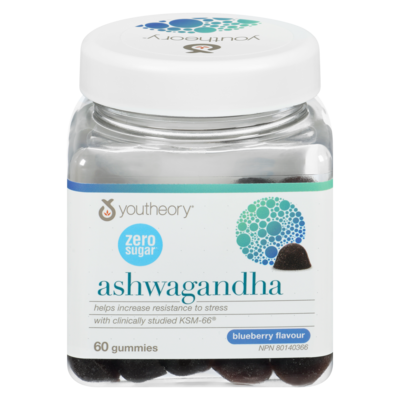 Youtheory Ashwagandha Gummy, Zero Sugar 60 ea, $0.42/1ea
