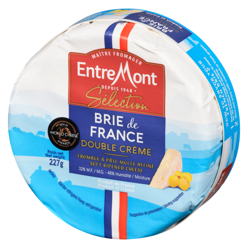 Soft Ripened Cheese Brie De France Double Cream 32% M.F.