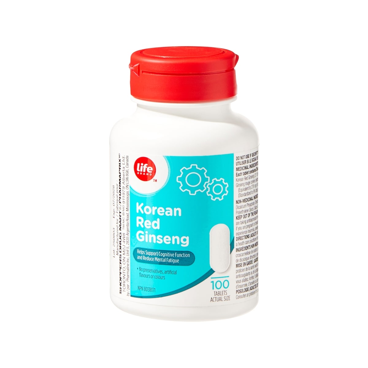 Life Ginseng rouge coréen, 100 comprimés 100 ea, 0,10 $/1ch