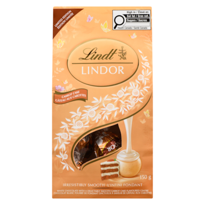 Lindt White Chocolate With A Delectably Smooth Carrot Cake Flavoured Centre Carrot Cake Limited Edition 150 g, $7.33/100g