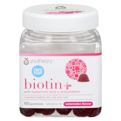 Youtheory Biotin + Complete Beauty Watermelon Flavour 60 ea, $0.47/1ea