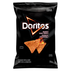 Doritos Chips tortilla aromatisées Piment infernal! 235 g, 1,70 $/100g