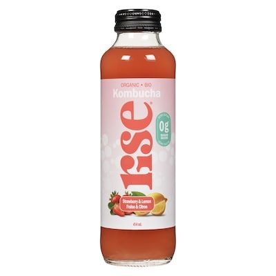 Rise Kombucha Kombucha Strawberry & Lemon Organic 414 ml, $1.08/100ml