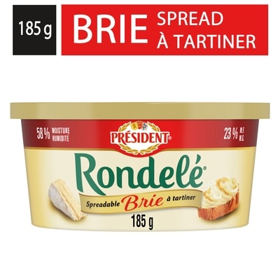 Président Rondelé fromage brie à tartiner 185 g, 3,51 $/100g