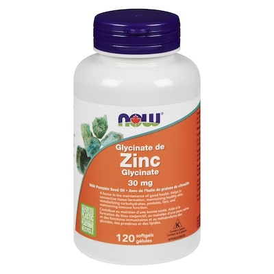 Now Zinc Glycinate 30 Mg 120 ea, $0.21/1ea