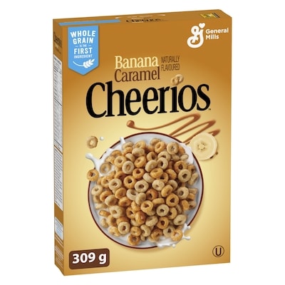General Mills Cheerios Banana Caramel Breakfast Cereal 309 g, $1.87/100g